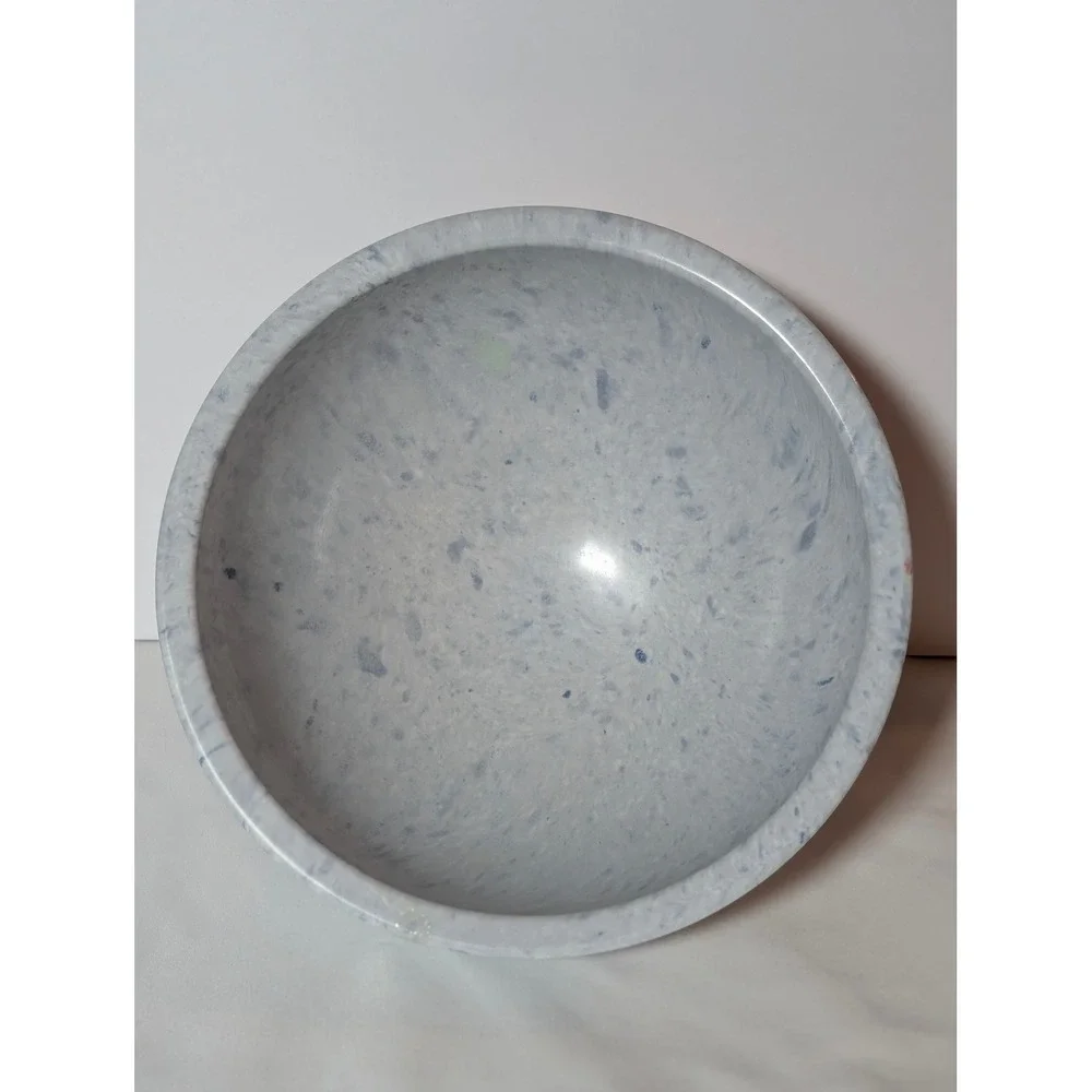 Vintage Melmac Melamine Light Blue & White Speckled Confetti Mixing Bowl 10